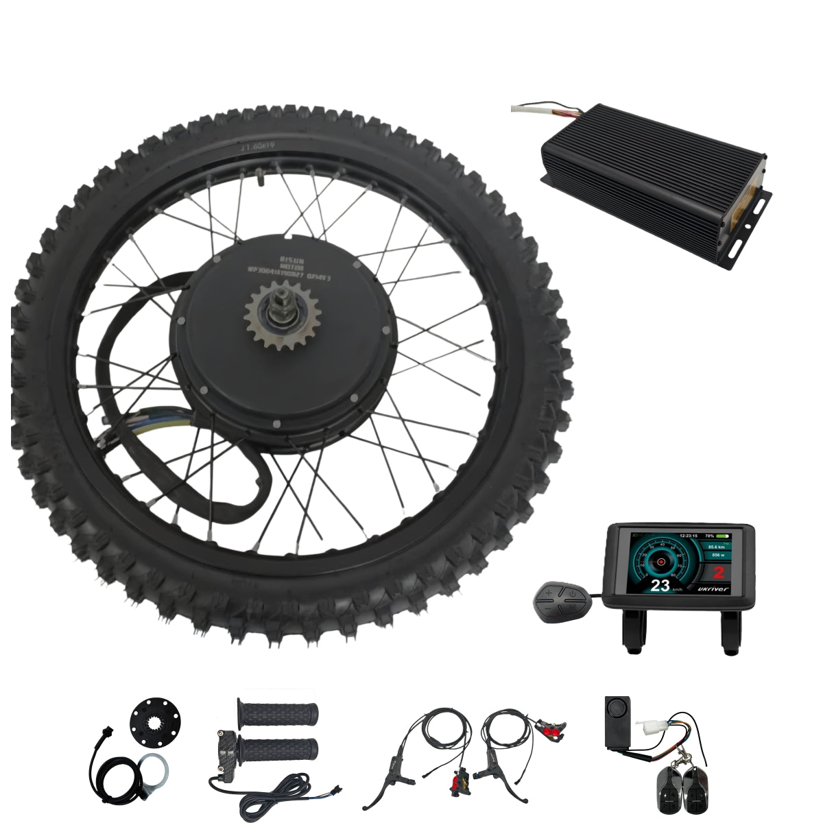 19-Inch Supermoto-Rim 72V 5000W Conversion Kit