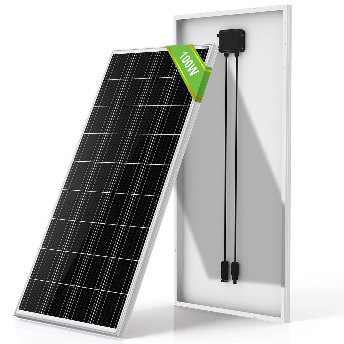 ECO-WORTHY 100W 12V Rigid Monocrystalline Solar Panel