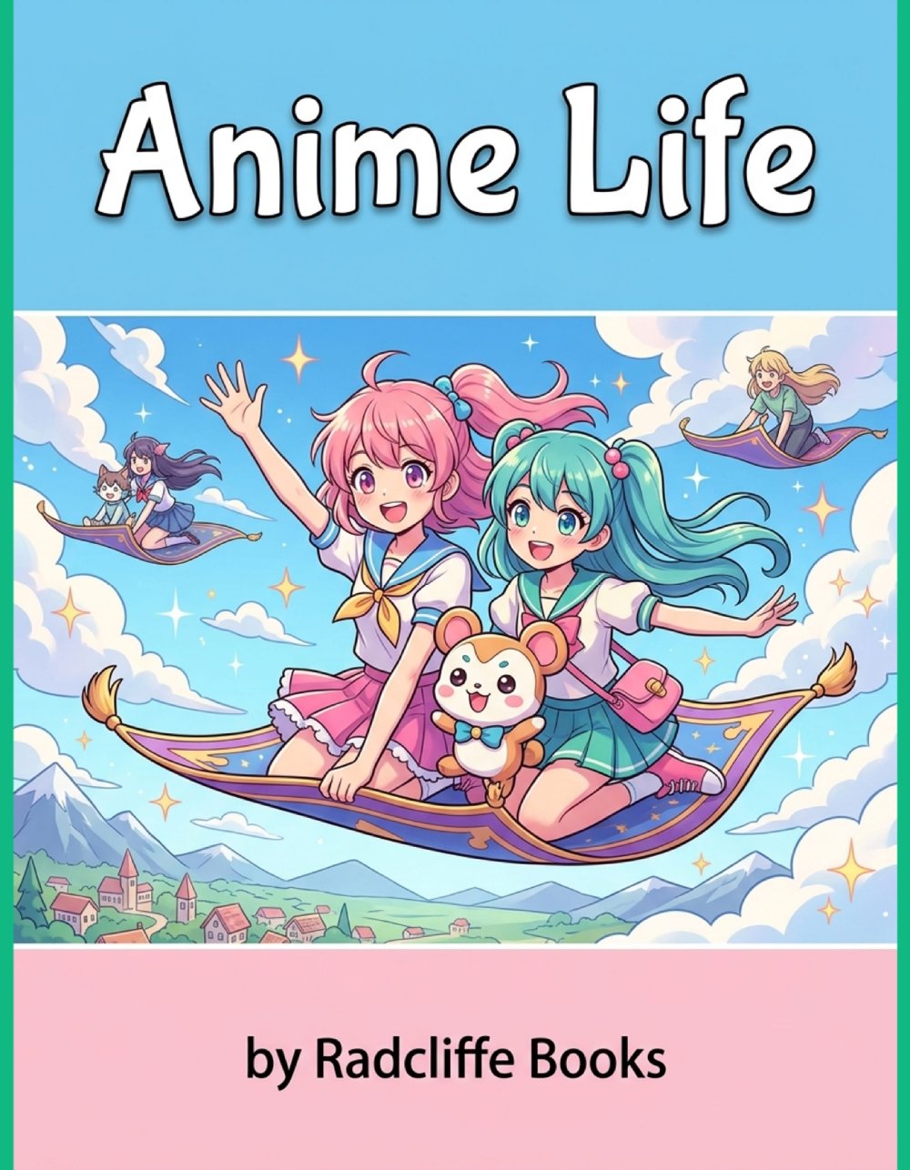 Anime Life coloring book cover by Laura Radcliffe