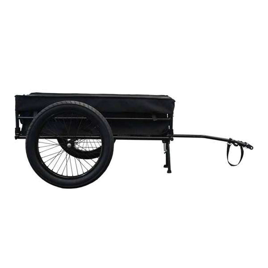 Bakcou folding cargo trailer for electric bike hauling