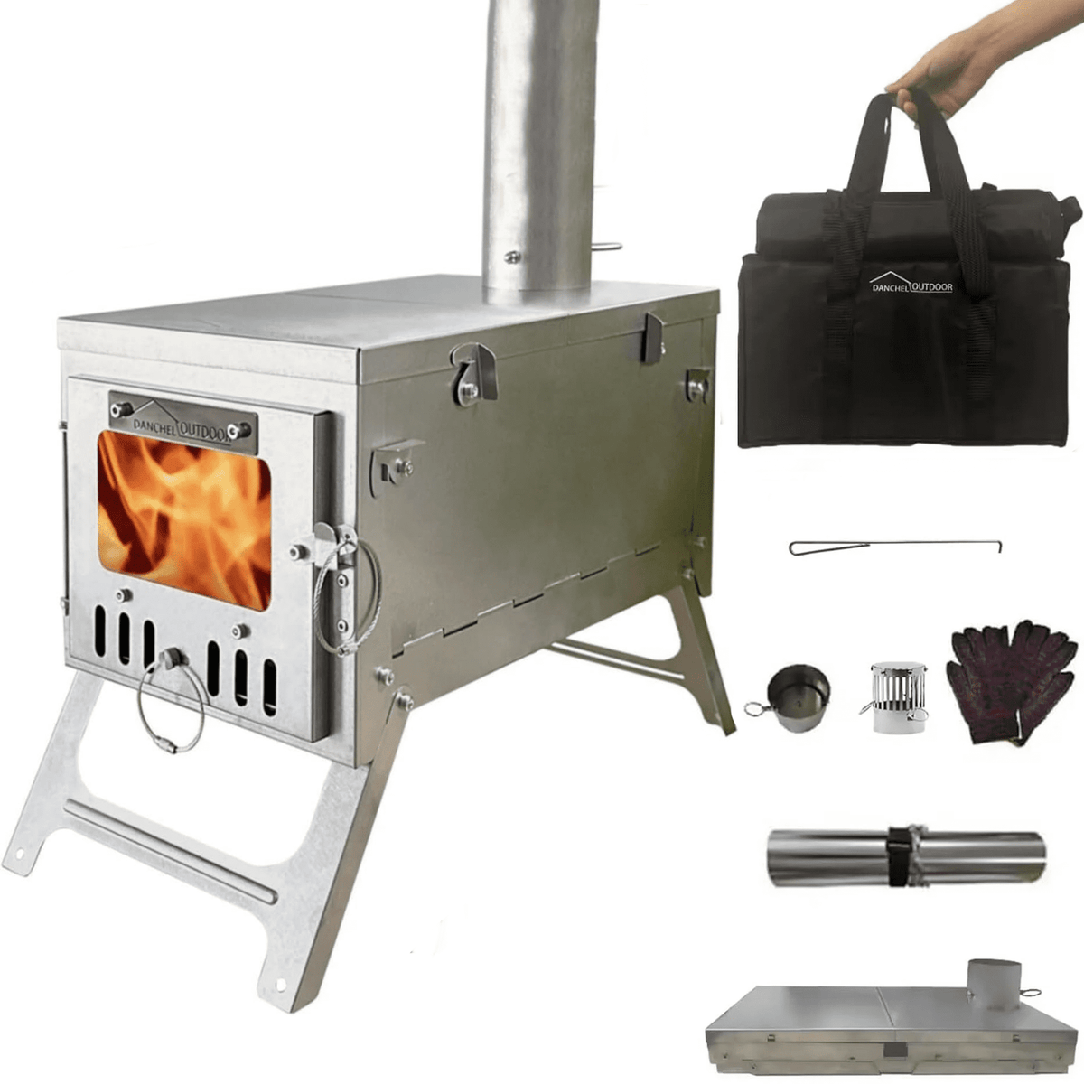 DANCHEL S6 304 Stainless Folding Tent Stove