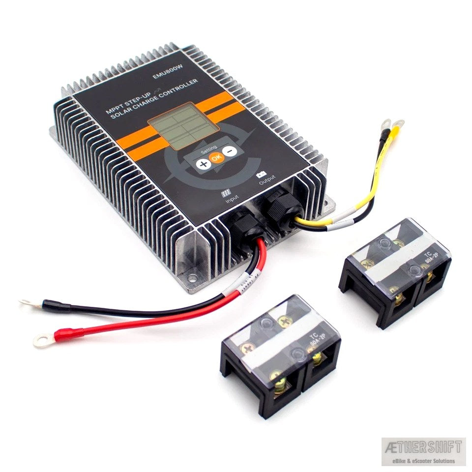 800W MPPT boost solar charge controller for charging e-bike batteries