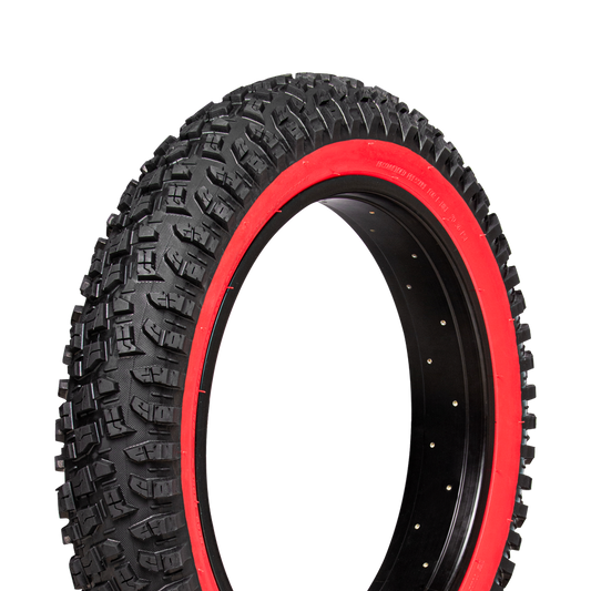 Vee Tire Terrenza — 20 x 4.50 E-Bike Fat Tire (Red Wall)