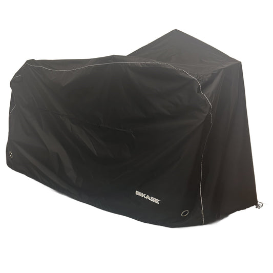 BiKASE 2 e-bike cover holding two electric bikes