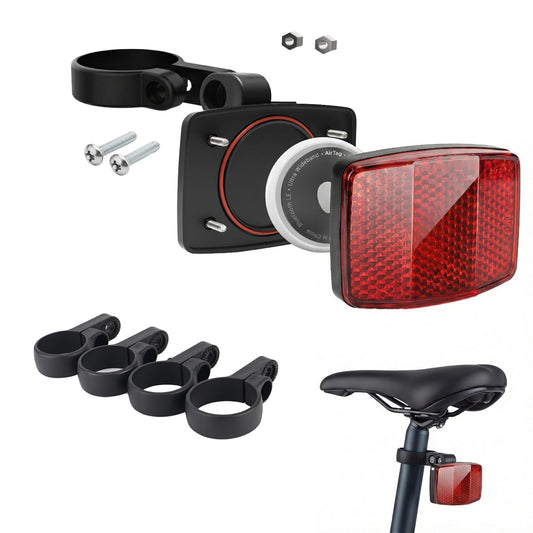 Hidden AirTag reflector mount for bike seatpost