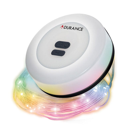Adurance 32 ft retractable rechargeable camping string lights
