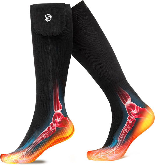 Foxelli Heated Socks - Rechargeable Battery Included