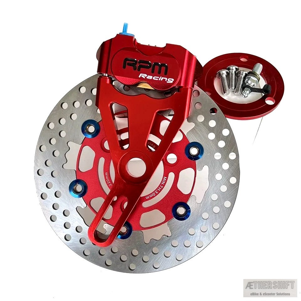 4-piston brake caliper with 220mm disc for e-moto