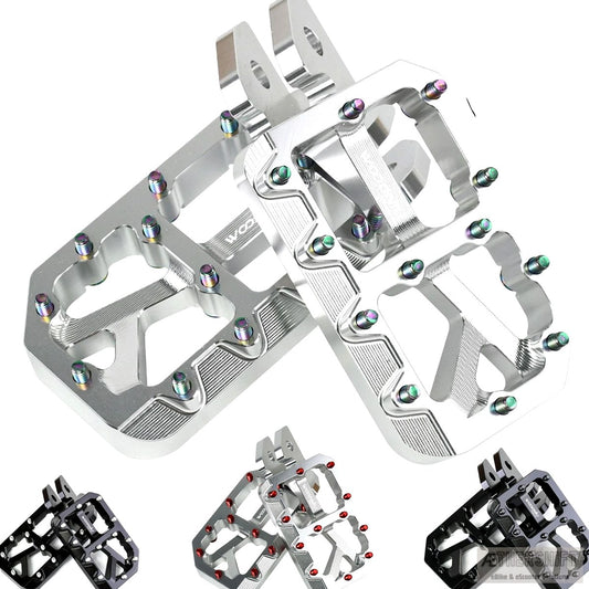 CNC foot pegs for Sur-Ron and Talaria e-motos, wide platform