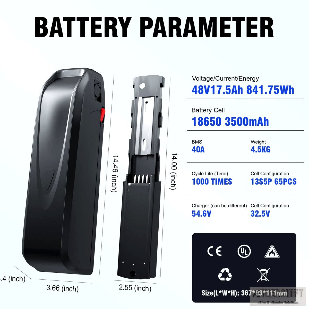 48V 20Ah Hailong Battery — Samsung Cells