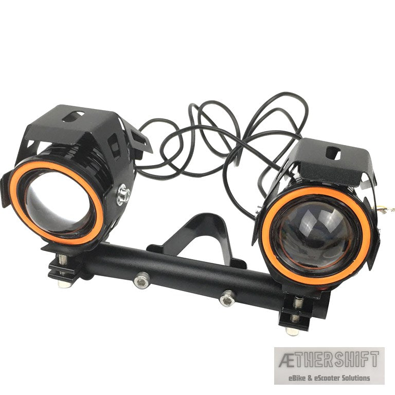 LED e-bike headlight rated 12-60V with 1200 lumen beam