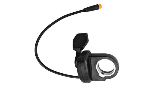 Thumb throttle lever on 22mm handlebar for e-trikes and e-bikes, 12-72V SM plug