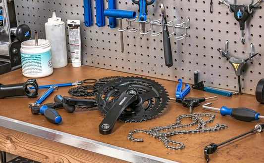 E-bike mechanical diagnostic service at AetherShift shop in Akron, Ohio