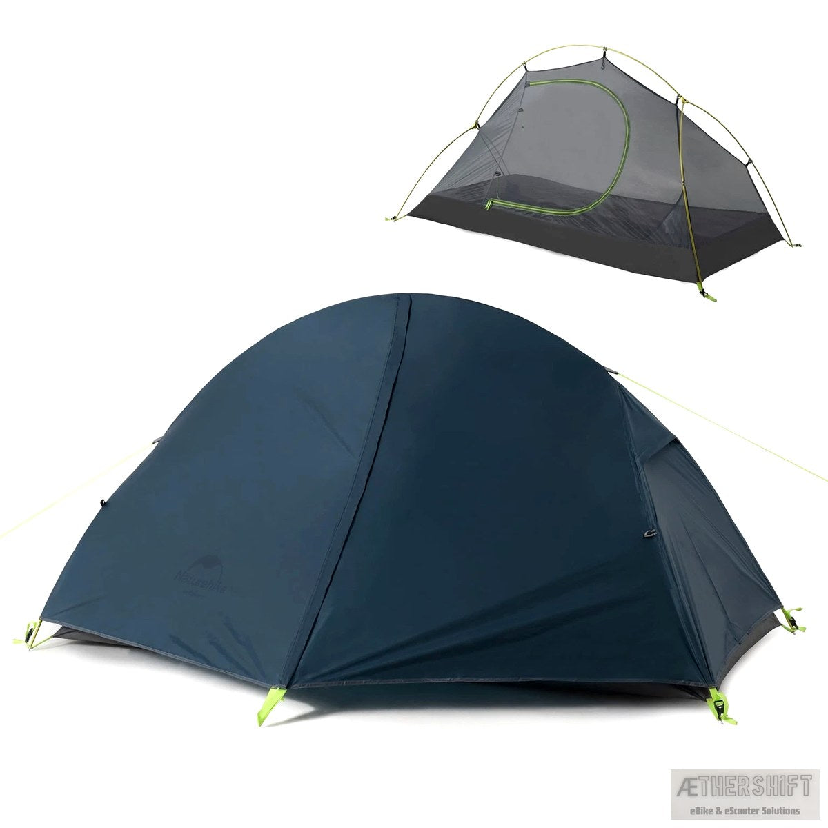 Naturehike 1-person bikepacking tent — packs to 40x24x14cm for bike touring