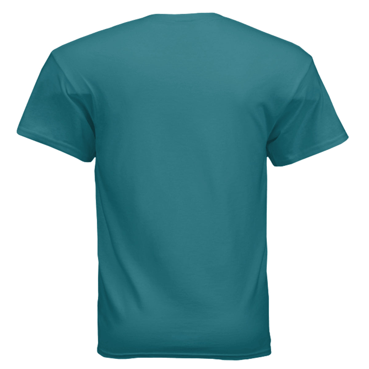 AetherShift logo t-shirt, back view, galapagos blue