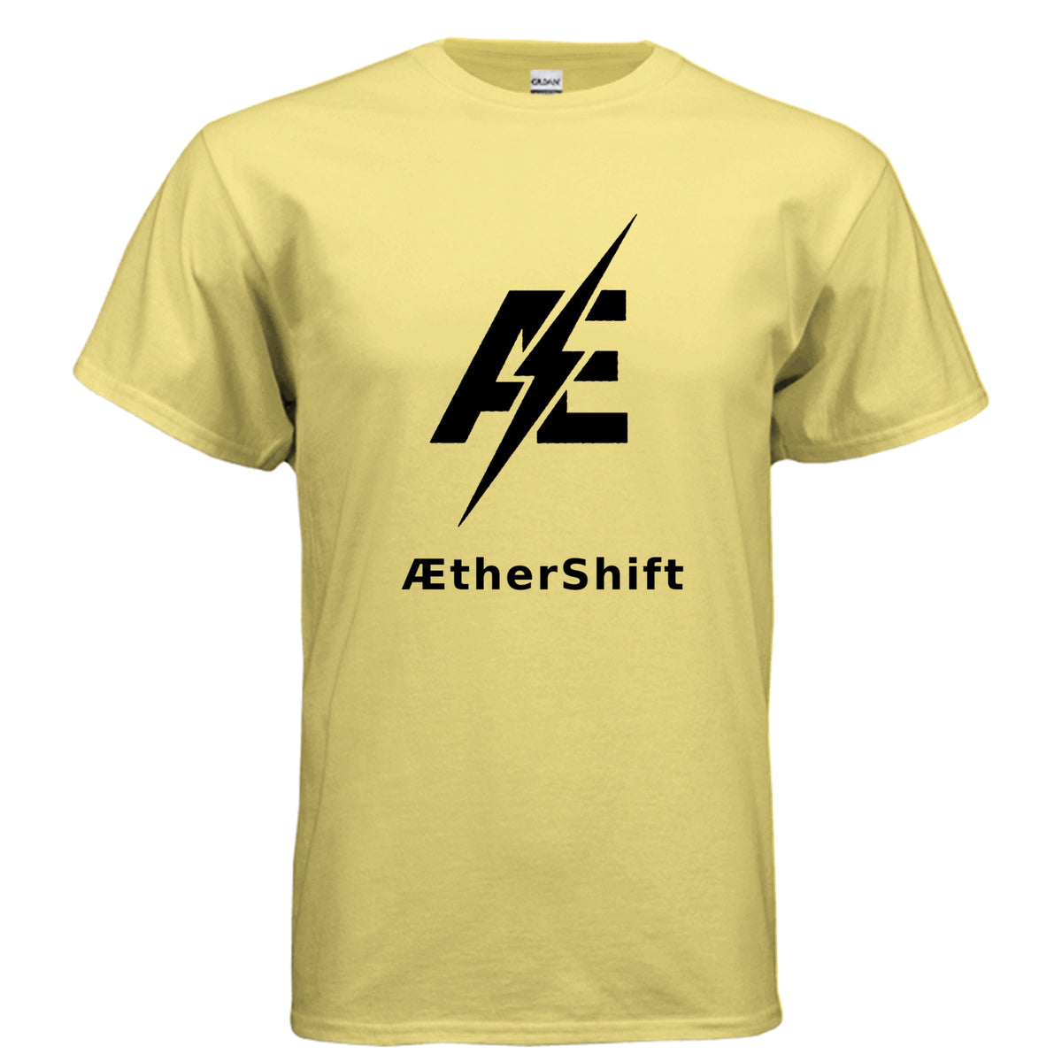 AetherShift logo t-shirt, front view, daisy