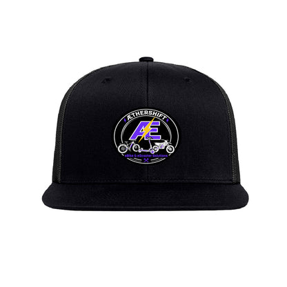 AetherShift Logo Hat - Yupoong trucker cap with the Æ bolt logo