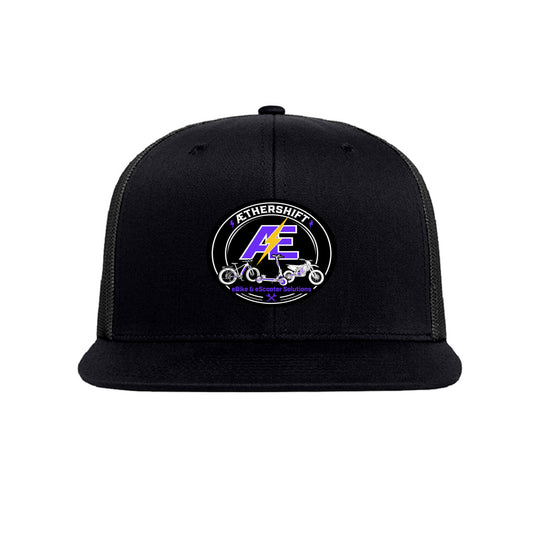 AetherShift Logo Hat - Yupoong trucker cap with the Æ bolt logo