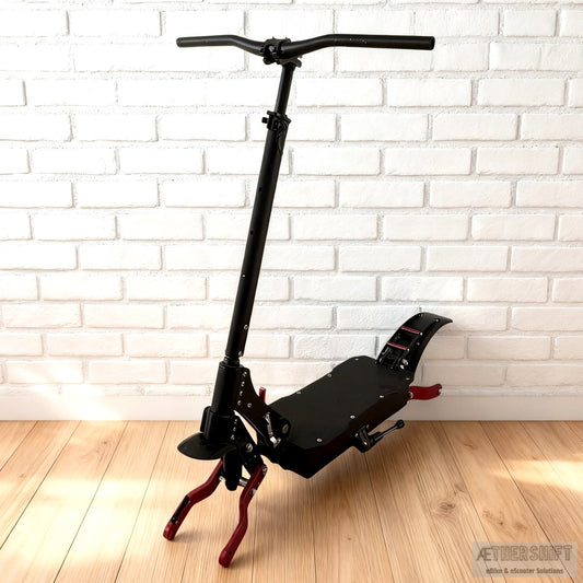 T5A electric scooter frame, black aluminum