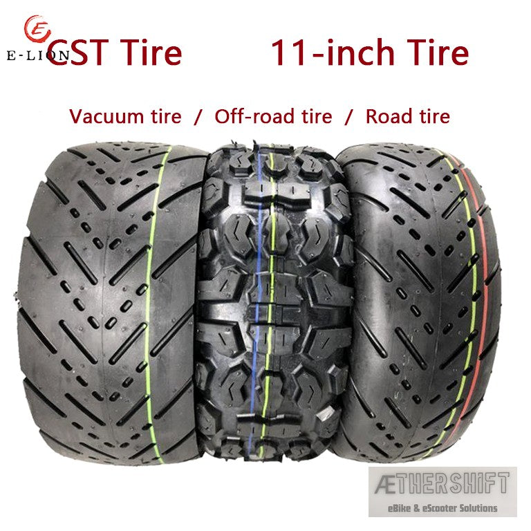 CST 11-inch tubeless scooter tire — 90/65-6.5 for Zero, Dualtron, Kaabo, and VSETT scooters