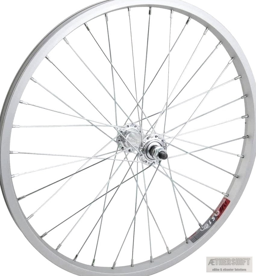 Wheel Master 20x1.75 inch bolt-on front wheel, alloy silver, 36 hole