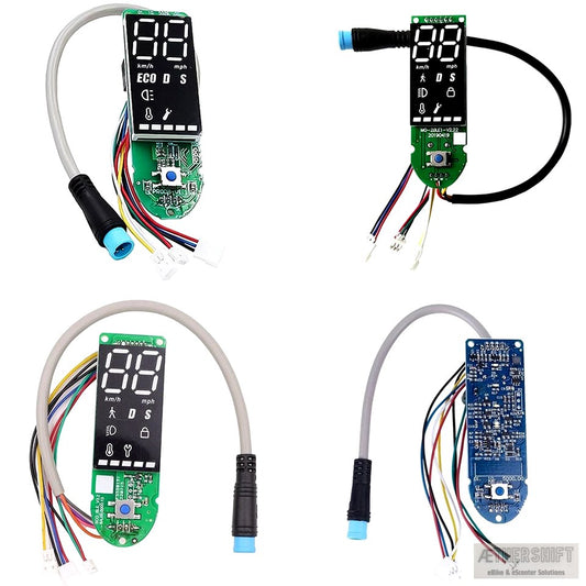 Xiaomi M365 replacement dashboard display — Bluetooth circuit board with screen and cover